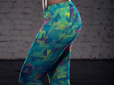 Equilateral Confusion Leggings art design fashion generative leggings pattern textile