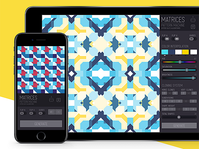 Matrices - Pattern Machine app application generative ios ipad iphone pattern patterns texture textures tile tool