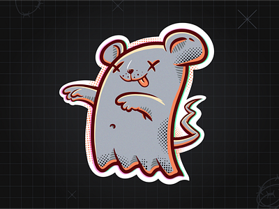 Mouse sticker for HypeAuditor character design illustration mouse stickers