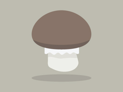 Button Mushroom cute flat food icon illustration mushroom neutral vegetable