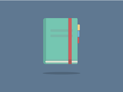 School Notebook desaturated design diary flat icon illustration illustrator journal notebook school