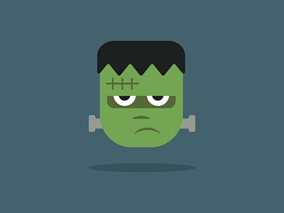 Frankenstein's Monster avatar flat flat design frankenstein halloween icon illustration illustrator user