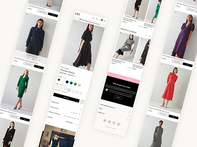eCommerce blackandwhite clean fashion minimal mobile ui ux website websitedesign