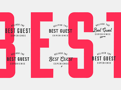 Deliver the best guest experience badge custom lockup type