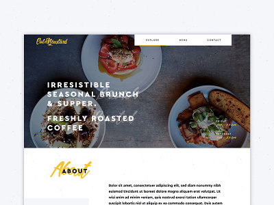 Cafe bakery brunch cafe script font website