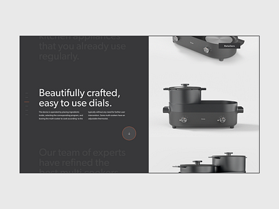 2cook cooker dark minimal modernist product design typography website