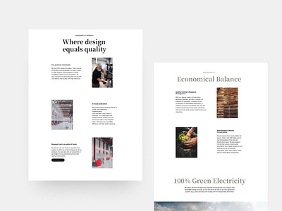 Minimal Webdesign: About Page for an Interior Design Company