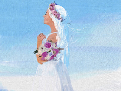 Lady in White design digital art digital painting drawing editorial editorial illustration illustration logo painting wedding