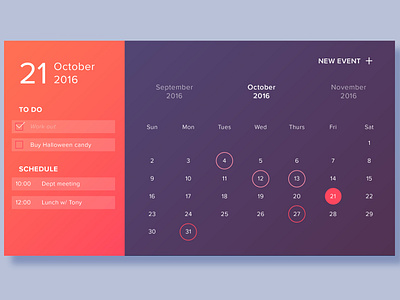 Daily UI - Calendar