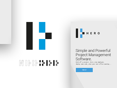 Hero ID app blue brand logo