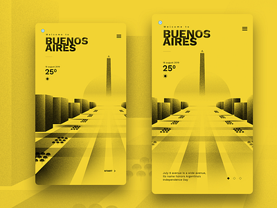 Bsas App Dribble buenos aires city design illustration ui uidesign yellow