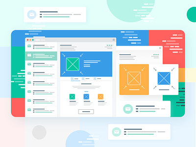 Embedding Images in HTML email: Have the Rules Changed? blog clear concept design email flat illustration interface simple vivid