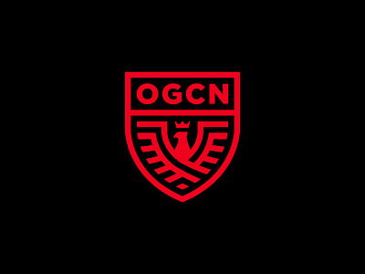 OGC Nice | Logo Redesign badge design eagle eagle logo football badge football club football logo france idea logo design concept logo redesign ogc nice professional soccer badge soccer club soccer logo sports design sports logo