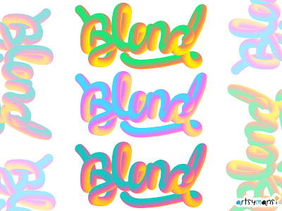 Blend blend design illustration text typography vector