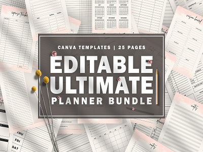 Planners Bundle Canva 3d animation app branding design graphic design illustration logo motion graphics typography ui ux vector