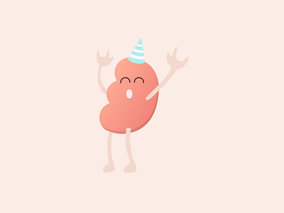 Mr. Kidney after effects character animation human body lottie organ animation rock and roll