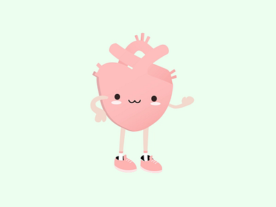 Heart-kun after effects character animation human body lottie organ animation