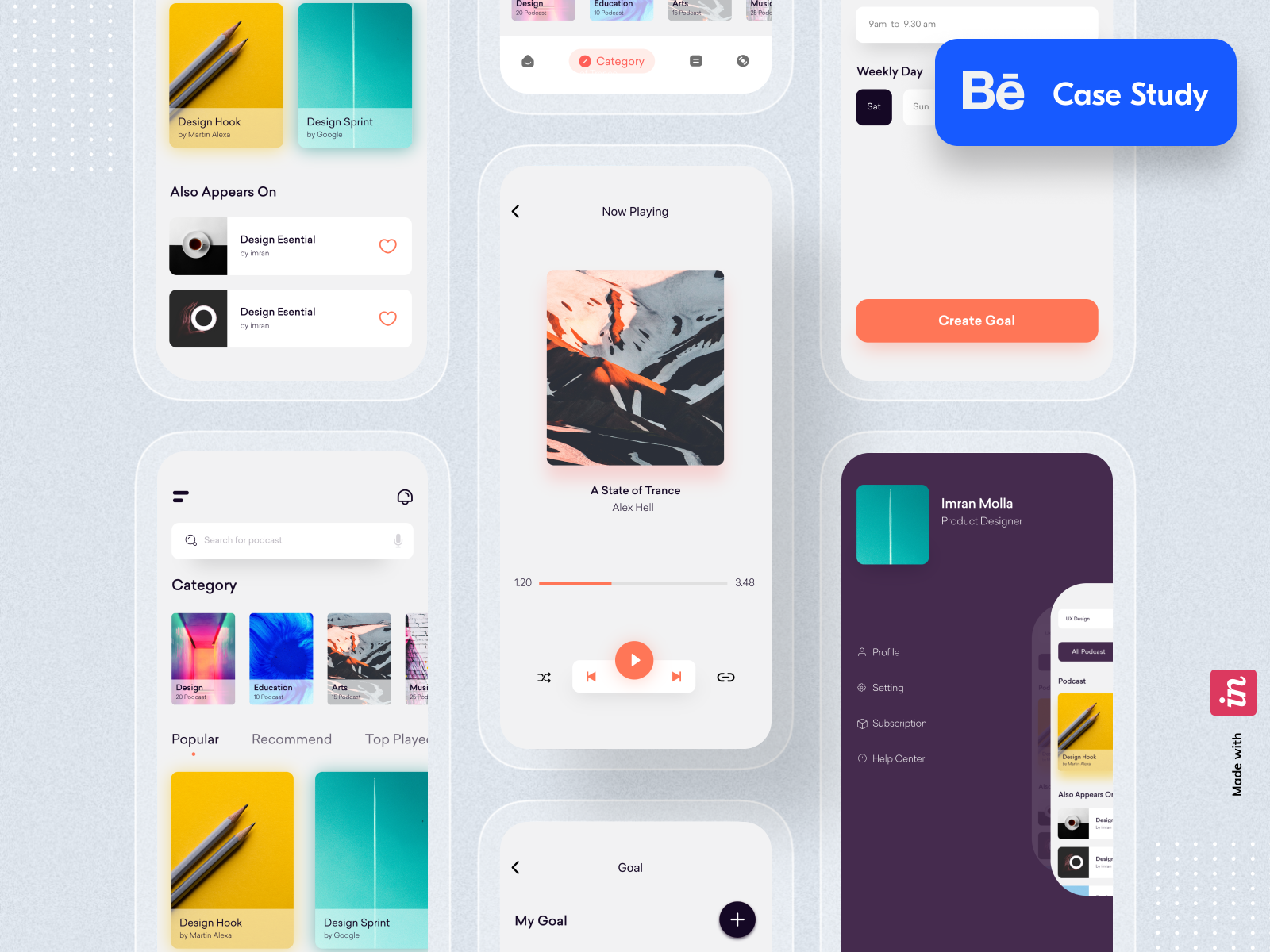 Podcast App - Behance Case Study by Imran Molla on Dribbble