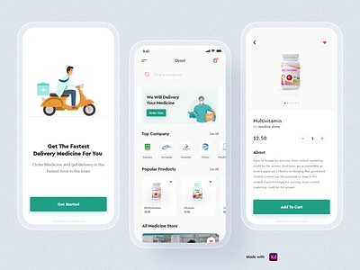 Medicine Delivery App app app design application clean ui delivery design illustration ios medicine medicine app medicine delivery medicine delivery app minimal mobile mobile app mobile app design order typography ui uiux