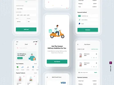 Medicine Delivery App app app design delivery illustration medicine delivery medicine delivery app mobile mobile app mobile app design pharmacy