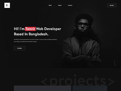 Personal Portfolio Website by Imran Molla on Dribbble