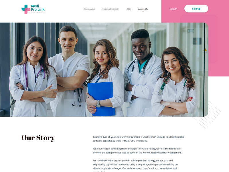 Mediprolink Website Redesign by Imran Molla on Dribbble