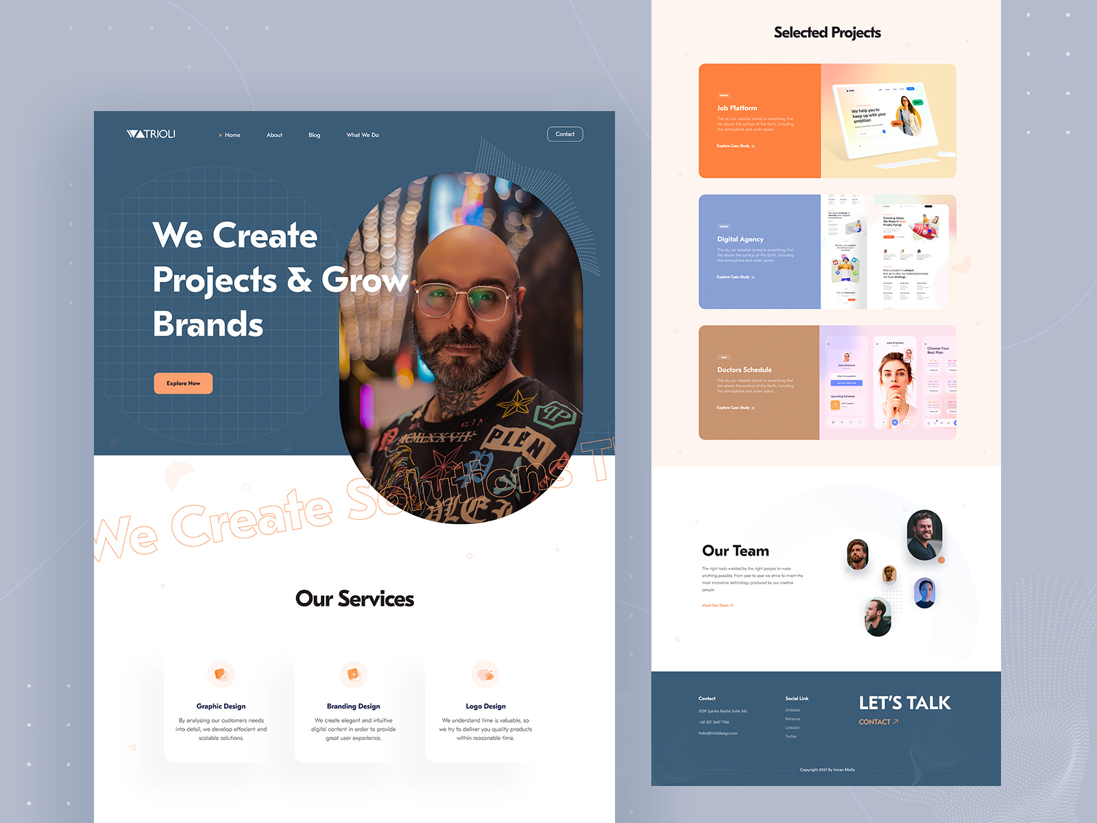 Creative Studio Landing Page by Imran Molla for Orizon: UI/UX Design ...