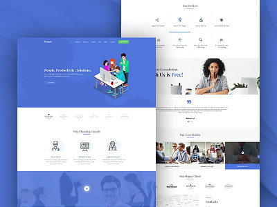 Consult | Consulting Agency agency business clean color consulting corporate design flat landing ui ux web website
