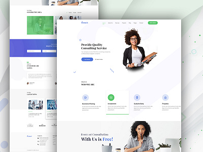 Consult - Business Consulting Landing Page business clean consulting creative design landing modern page ui ux web website