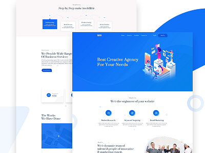 Agency Landing Page agency clean homepage landing layout minimal page software ui ux web website