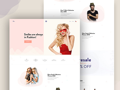 Eco Fashion Landing Page bangladesh clean clothes creative e commerce fashion minimal modern online shop typography ui ux