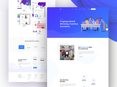 Digital Agency Website agency bangladesh clean colorful creative design gradient illustration landing landing page landing page design minimal product typography ui ux web web design website website design