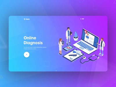 Health Landing Page agency app character colour creative design doctor gradient header health homepage illustration landing landing page medical people ui ux web website