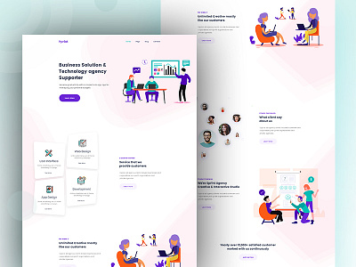 Digital Agency Landing Page agency app bangladesh business clean corporate creative creative agency design digital illustration landing landing page minimal typography ui ux web web design website