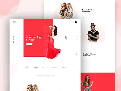 Fashion Interface agency bangladesh clean clothes color creative dress e commerce ecommerce fashion fashion landing page interface minimal shop typography ui ux web website white