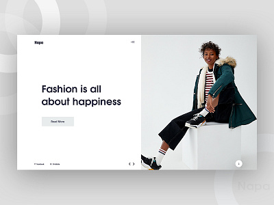 Fashionable agency brand branding clean creative design ecommerce fashion flat hero illustration landing light minimal photography typography ui ux web web design