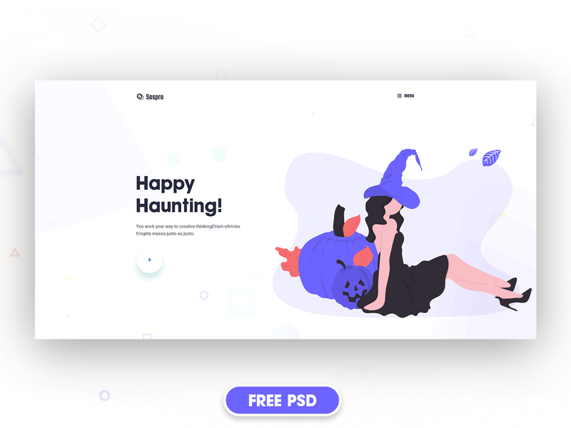 Free Halloween Exploration bangladesh design free download freebie halloween halloween design happy header hero illustration interaction landing page pumpkin ui ui design ux vampire vector web website