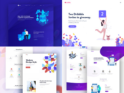 Top 4 Shots -Dribbble Review 2018 2018 trends agency agency landing page best shot design design agency dribbble dribbble best shot happy new year illustration interface landing page minimal top4shots trend 2019 typography web web design website year in review