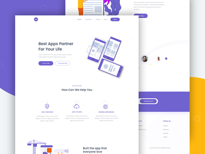 Saas App Landing Page app app dashboard app landing page clean ui design clean user interface clean website design home page illustration landing landing page landing page design minimal typography ui uidesign web web design website website design company