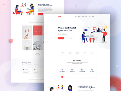 Design Agency - Homepage V2 agency agency landing page business clean ui design clean user interface clean website design design agency home page illustration landing page landing page design minimal typography ui ui deisgn web web design web landing page website website design company