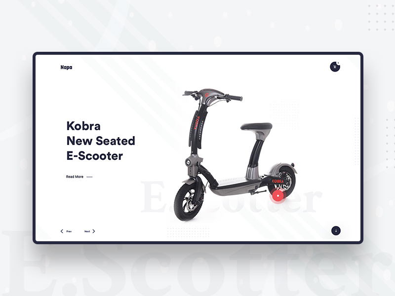 E. Scooter web UI ui shopping cart typography ecommerce website online shop product landing page web design ui design scooters e. scooter website minimal web design minimal landing page hero header product creative clean web design clean layout clean