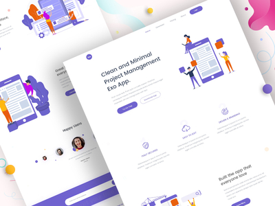 Saas App Landing Page V3 app app landing page clean ui design clean user interface clean website design home page illustration landing page landing page design minimal typography ui uidesign ux visual design web web design website website design company