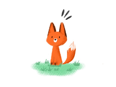 Fox Looking Illustration