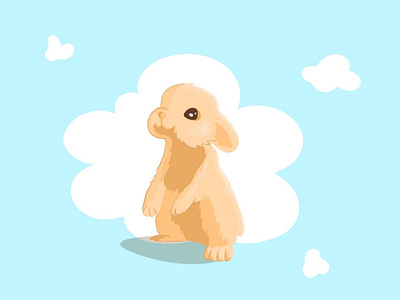 Cute Bunny Illustration adobe photoshop art bunny cute cute illustration design illustration illustration art logo procreate ui