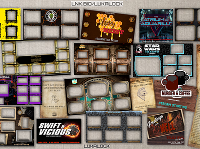 TTRPG stream overlays, channel art packages, and custom handouts branding dnd dungeons and dragons graphic design overlay stream streaming ttrpg twitch