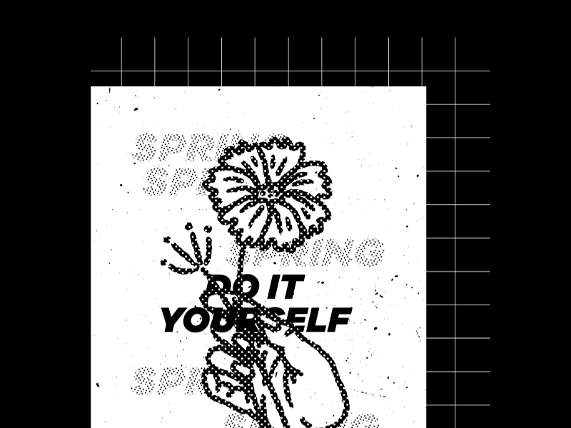 Spring brand flyers graphic design illustration diy drawing