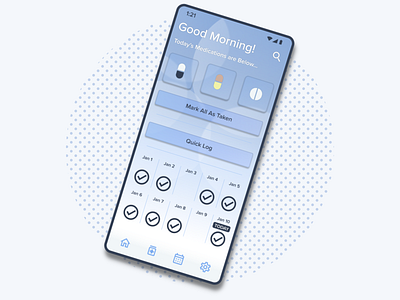 Medication Management App - Dashboard app design graphic design ui ux