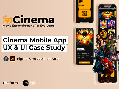 Cinema Mobile App - UX/UI Case Study app case study cinema creative dark design freelance germany google illustration mobile mockup portfolio remote ui ux visual vr zazan