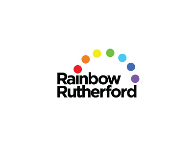 Rainbow Rutherford gay pride logo rainbow