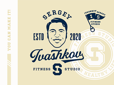 Fitness studio brand design brand branding design fitness flat style functional identity illustration logo logotype retro sports studio trx typography vector workout